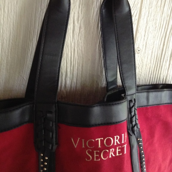 Victoria's Secret Handbags - Red and Black Victoria's Secret Tote Bag